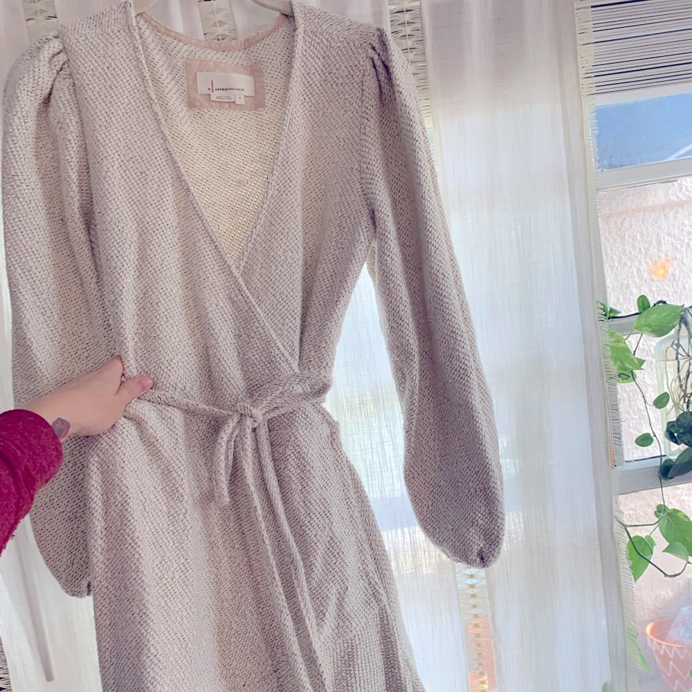 Anthropologie Sweater Wrap Dress | size small |